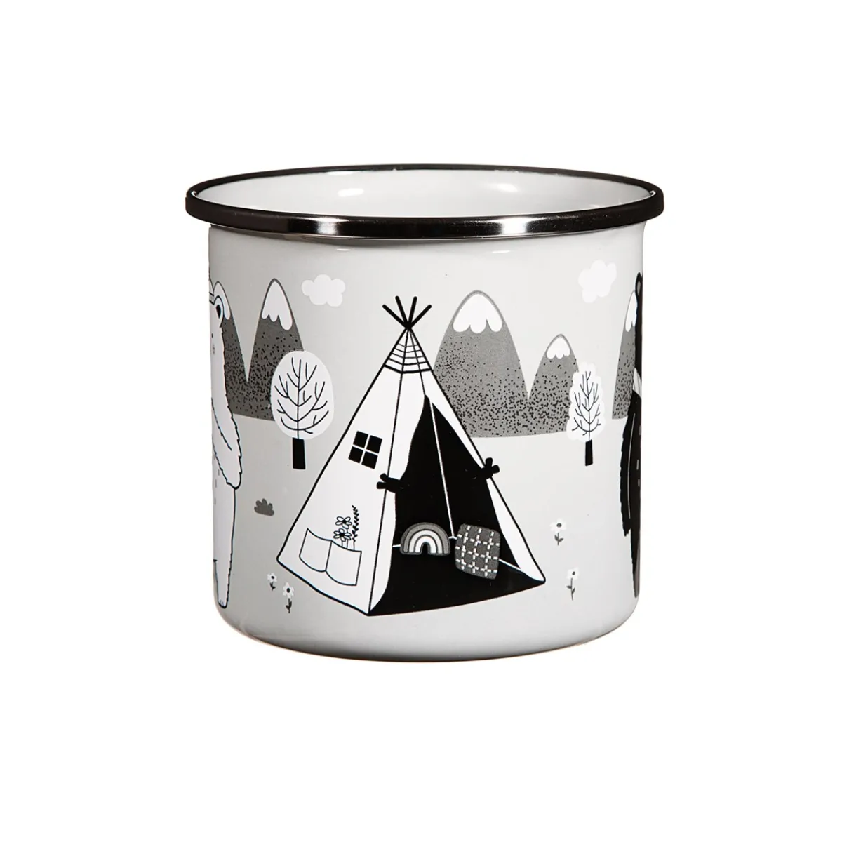 Hot Sass and Belle Bear Adventure Enamel Mug