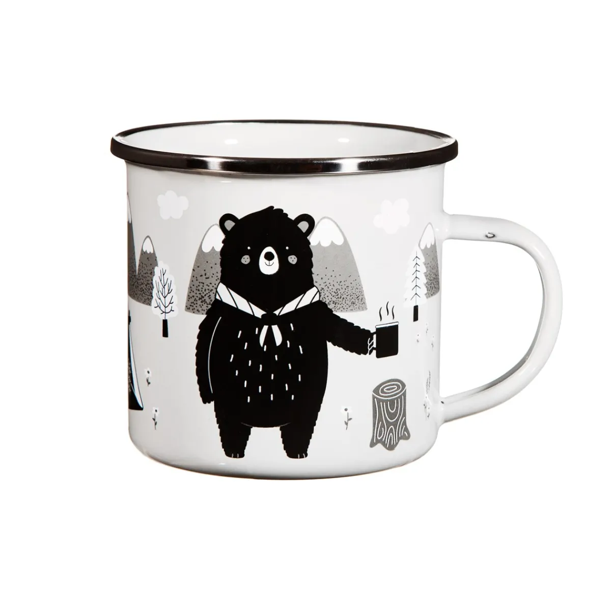 Hot Sass and Belle Bear Adventure Enamel Mug