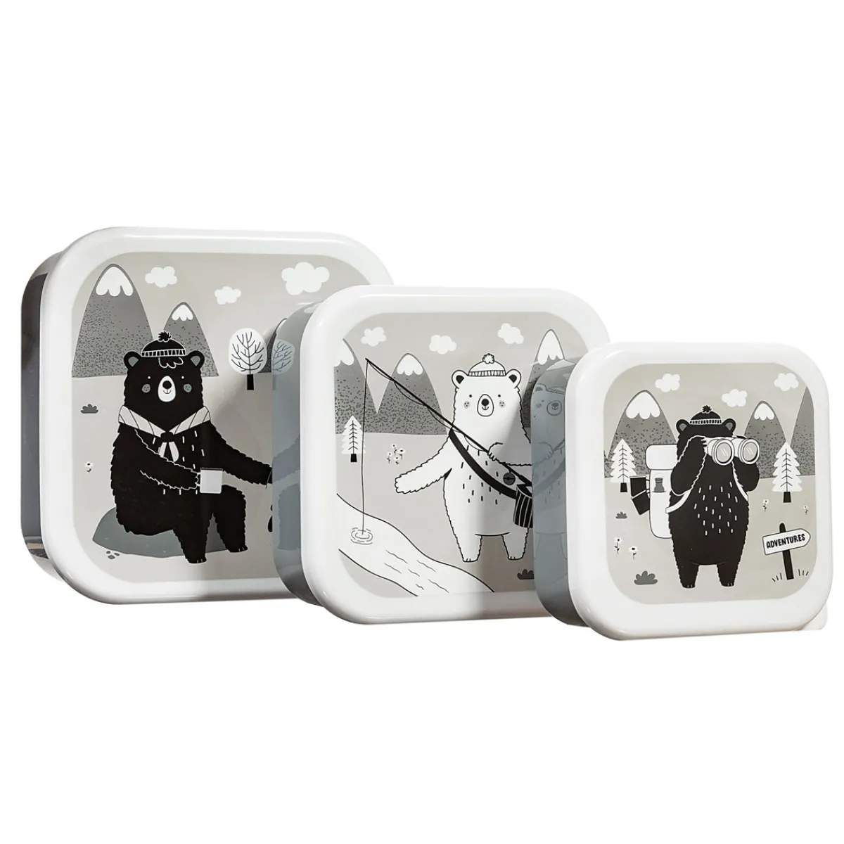 Online Sass and Belle Bear Adventure Lunch Boxes - Set of 3