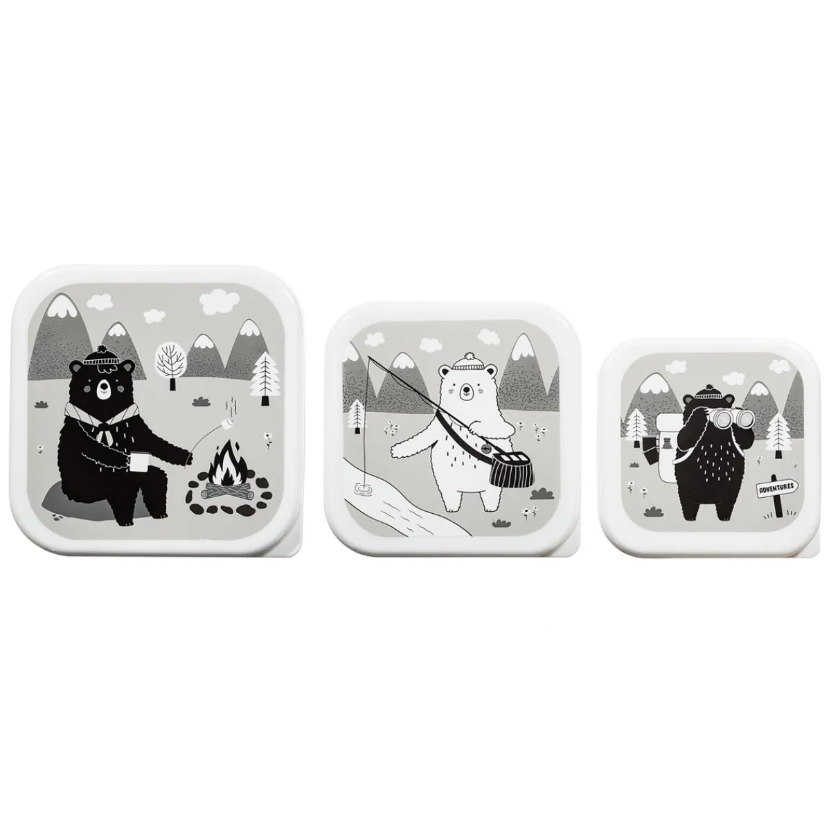 Online Sass and Belle Bear Adventure Lunch Boxes - Set of 3