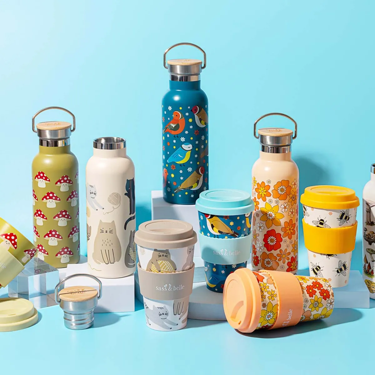 New Sass and Belle Birds Travel Coffee Cup