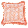 Sale Sass and Belle Block Print Fringed Cushion Cover Terracotta