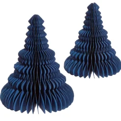 Best Sass and Belle Blue Honeycomb Tree Standing Decoration - Set of 2
