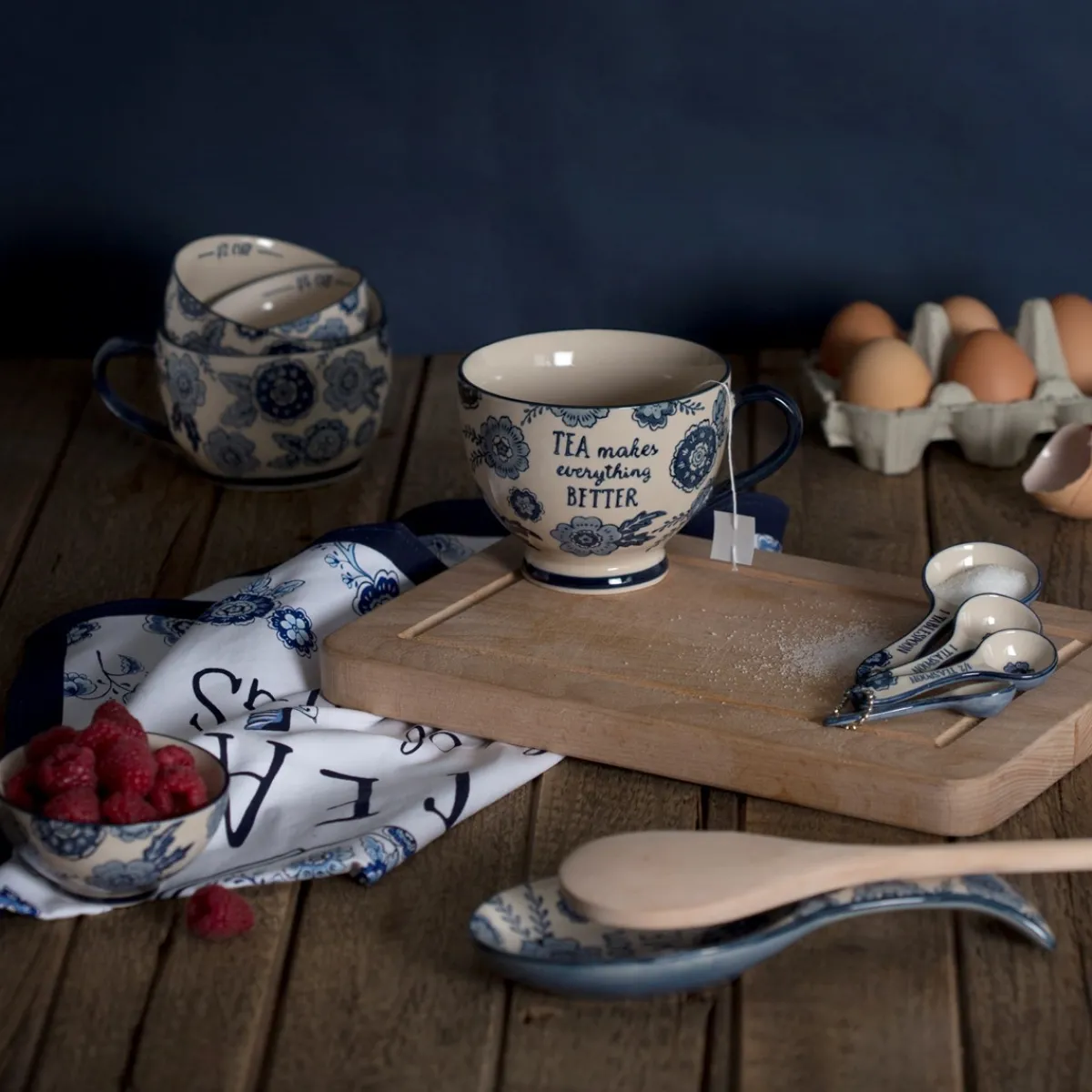 Clearance Sass and Belle Blue Willow Floral Measuring Spoons