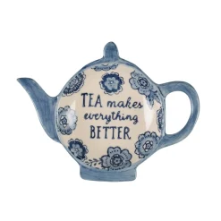 Outlet Sass and Belle Blue Willow Floral Tea Lovers Tea Bag Dish