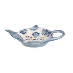 Outlet Sass and Belle Blue Willow Floral Tea Lovers Tea Bag Dish