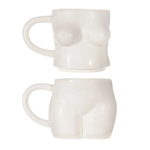 Outlet Sass and Belle Body Stacking Mugs White - Set of 2