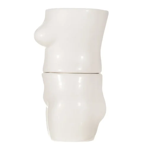 Outlet Sass and Belle Body Stacking Mugs White - Set of 2
