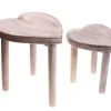 Best Sass and Belle Brown Heart Stools - Set of 2
