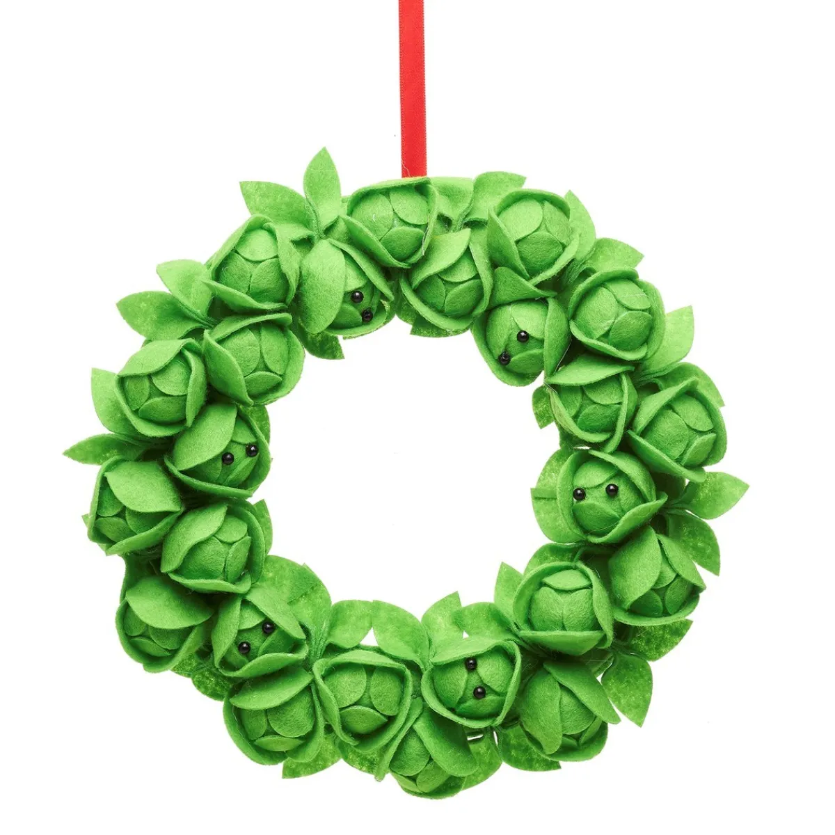 Outlet Sass and Belle Brussels Sprouts Felt Wreath
