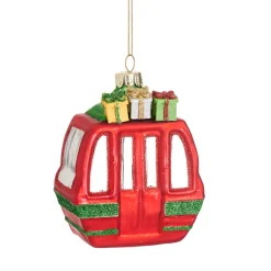 Sass and Belle Cable Car with Presents Shaped Bauble