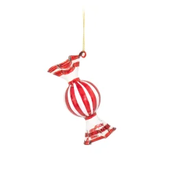 Hot Sass and Belle Candy Stripe Sweet Shaped Bauble