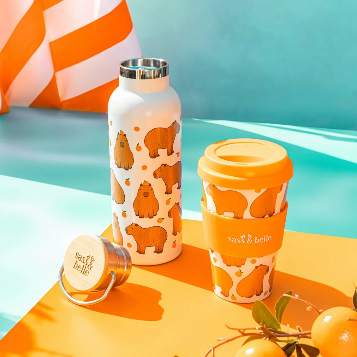 New Sass and Belle Capybara Water Bottle