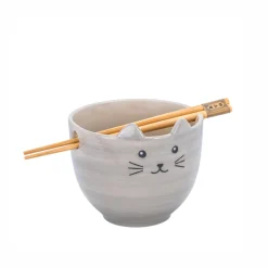 Best Sass and Belle Cat Noodle Bowl - With Chopsticks