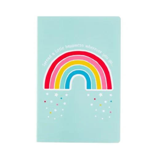 Sass and Belle Chasing Rainbows Spread Happiness A5 Notebook