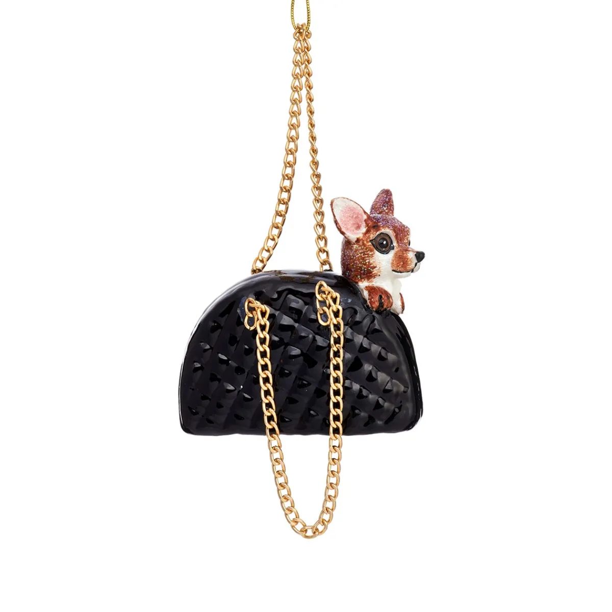 Discount Sass and Belle Chihuahua in a Handbag Shaped Bauble