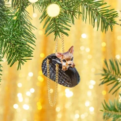 Discount Sass and Belle Chihuahua in a Handbag Shaped Bauble