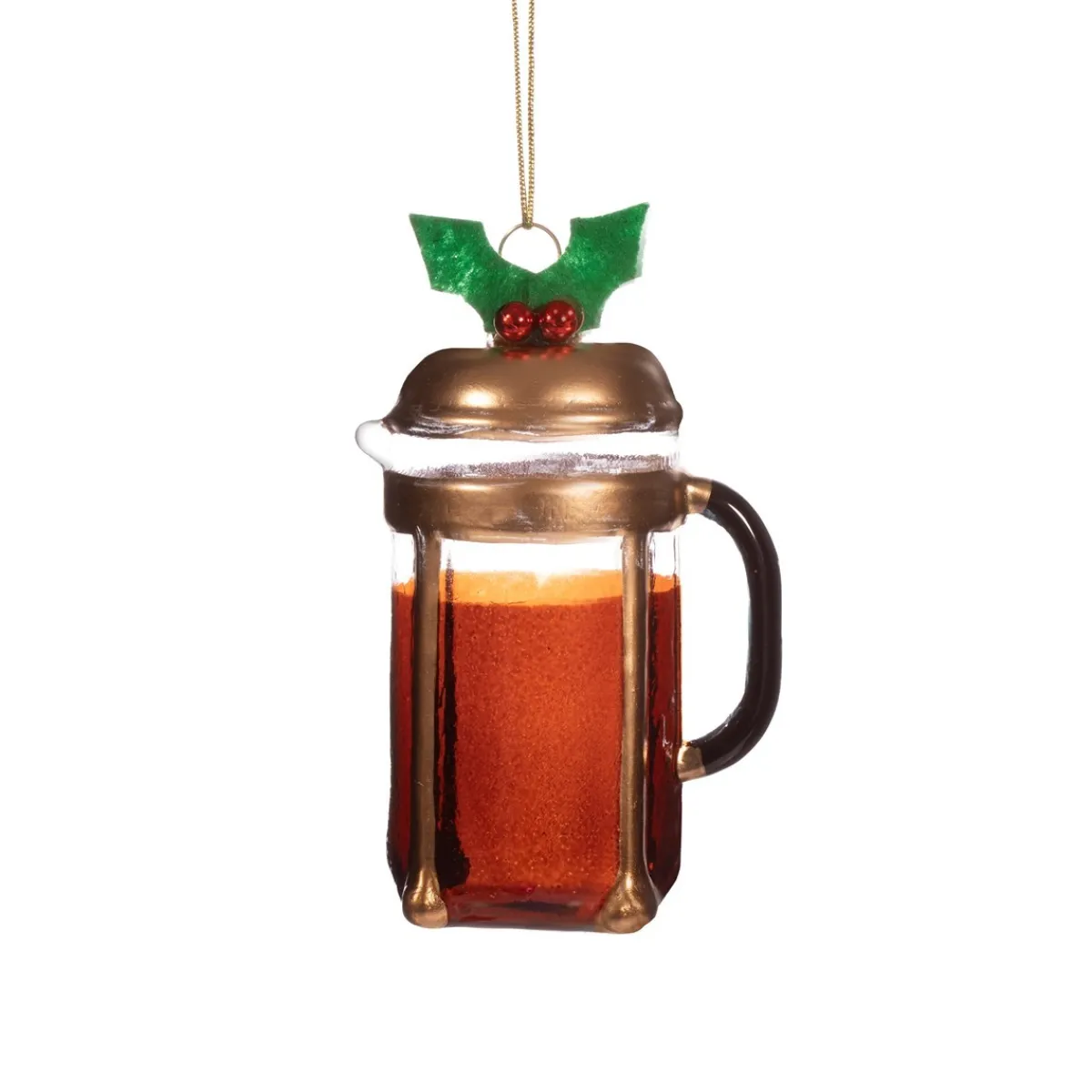 Online Sass and Belle Christmas Cafetiere Shaped Bauble