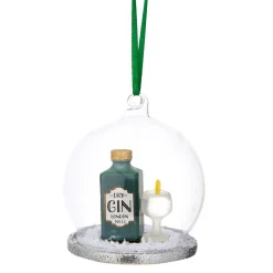 Discount Sass and Belle Christmas Cheer Gin and Tonic Dome Bauble