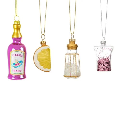 Discount Sass and Belle Christmas Cheer Tequila Shaped Baubles - Set of 4