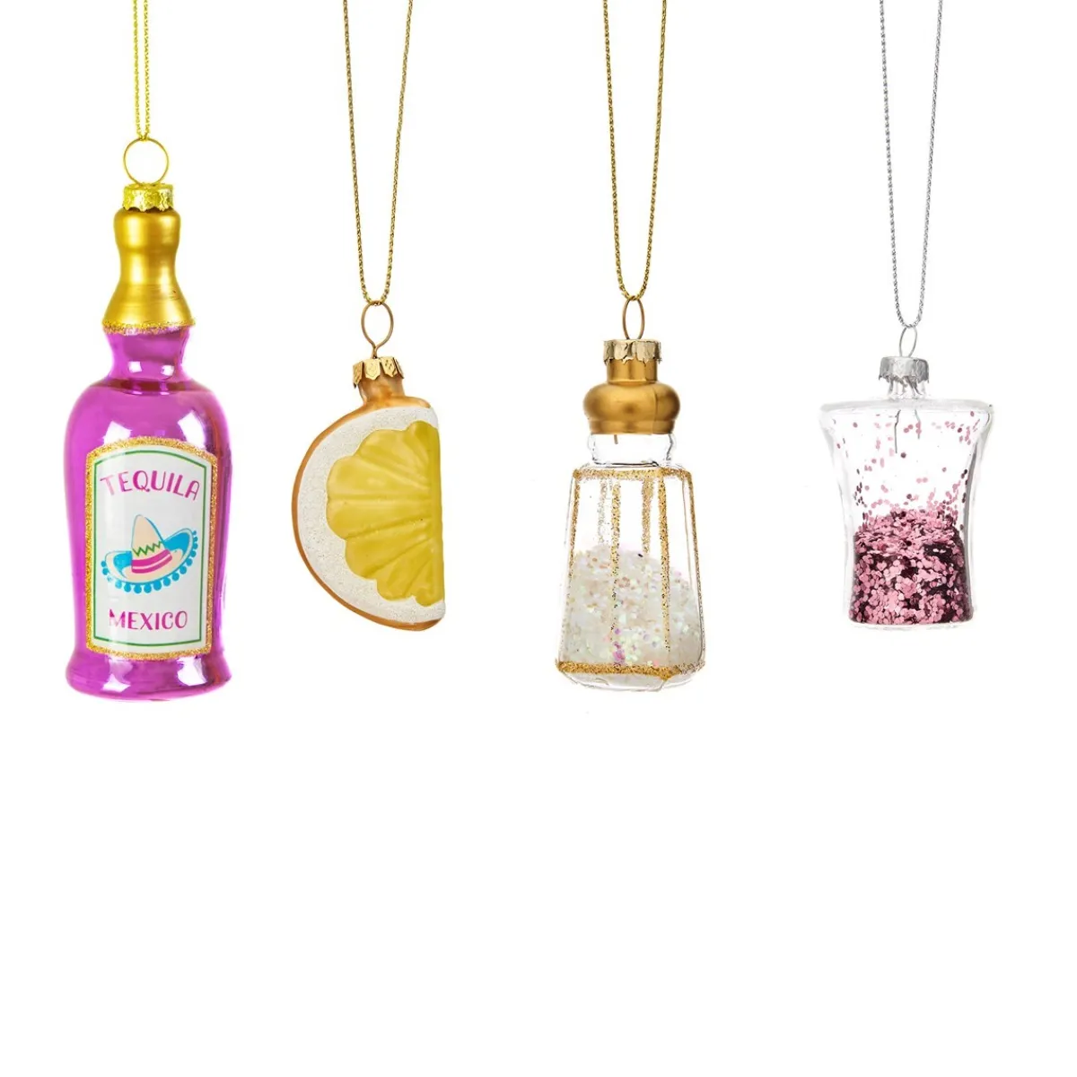Discount Sass and Belle Christmas Cheer Tequila Shaped Baubles - Set of 4