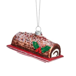 Discount Sass and Belle Christmas Chocolate Log Shaped Bauble