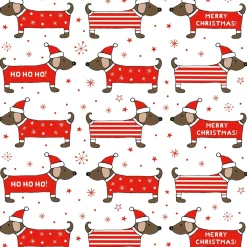 Clearance Sass and Belle Christmas Dachshund Wrapping Paper