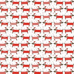 Clearance Sass and Belle Christmas Dachshund Wrapping Paper