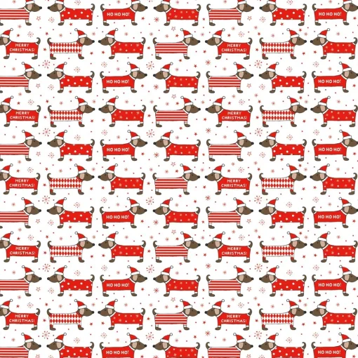 Clearance Sass and Belle Christmas Dachshund Wrapping Paper