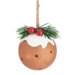 Discount Sass and Belle Christmas Pudding Wooden Bauble