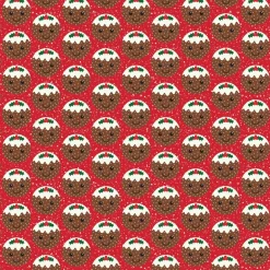 Hot Sass and Belle Christmas Pudding Wrapping Paper