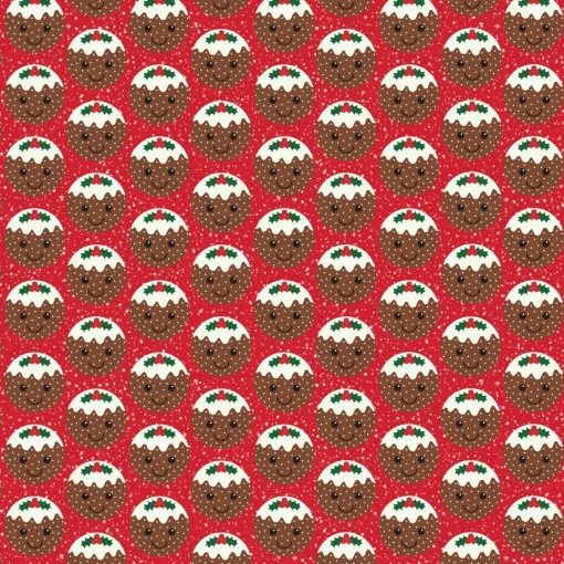 Hot Sass and Belle Christmas Pudding Wrapping Paper