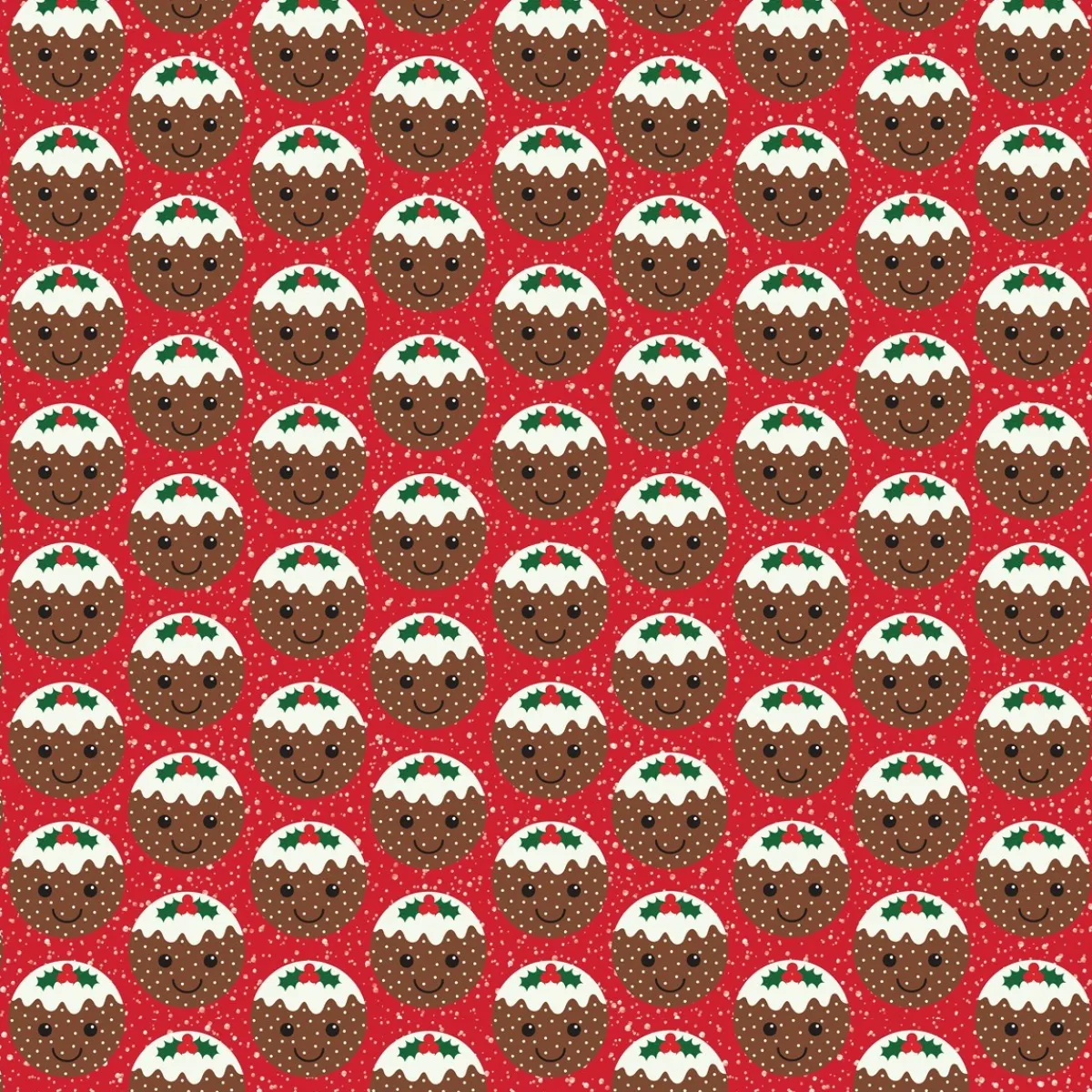 Hot Sass and Belle Christmas Pudding Wrapping Paper