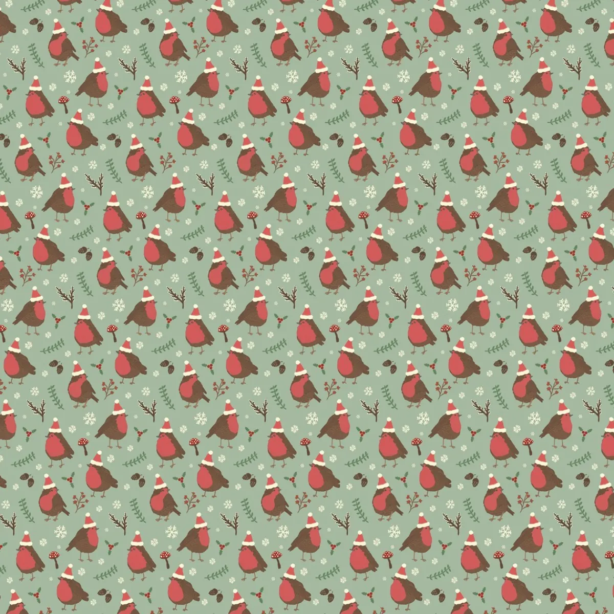 Clearance Sass and Belle Christmas Robin Wrapping Paper