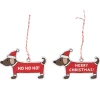 Hot Sass and Belle Christmas Sausage Dog Gift Tags - Set of 12
