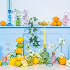 Outlet Sass and Belle Clear Vintage Candleholder