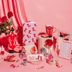 Clearance Sass and Belle Cowboy Boot Pink & Red Vase