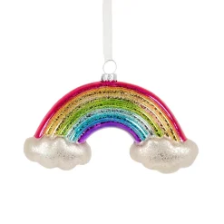 Online Sass and Belle Crackle Glaze Rainbow Shaped Bauble