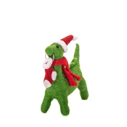 Discount Sass and Belle Dinosaur with Christmas Stocking Felt Decoration