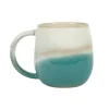 Hot Sass and Belle Dip Glazed Ombre Turquoise Mug