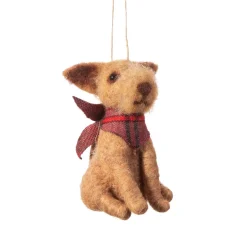 Sass and Belle Dog With Bandana Felt Decoration
