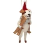 Sass and Belle Dog with Skis Hanging Decoration