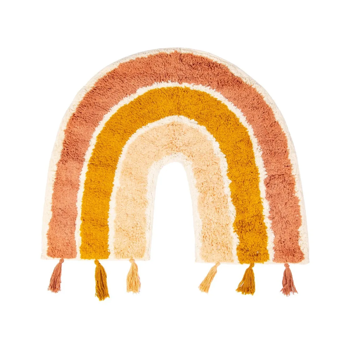 Sass and Belle Earth Rainbow Rug With Tassels