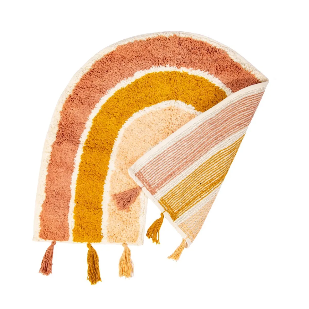 Sass and Belle Earth Rainbow Rug With Tassels