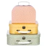 Online Sass and Belle Earth Tones Spotted Suitcase - Set of 3