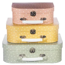 Online Sass and Belle Earth Tones Spotted Suitcase - Set of 3