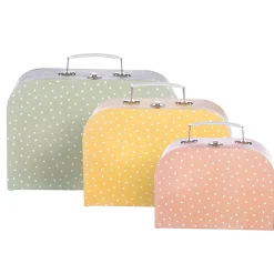 Online Sass and Belle Earth Tones Spotted Suitcase - Set of 3