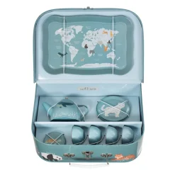Outlet Sass and Belle Endangered Animals Print Tin Tea Set