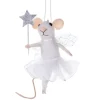 Clearance Sass and Belle Fairy Mouse with Star Wand Felt Hanging Decoration White