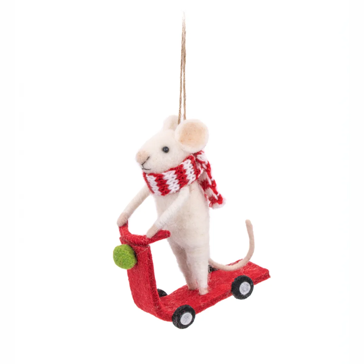 Best Sass and Belle Fancy Mouse on a Scooter Felt Decoration